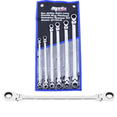 SET SPANNER EX LONG FLEX DOUBLE RING 72T GEARDRIVE 6PC METRIC